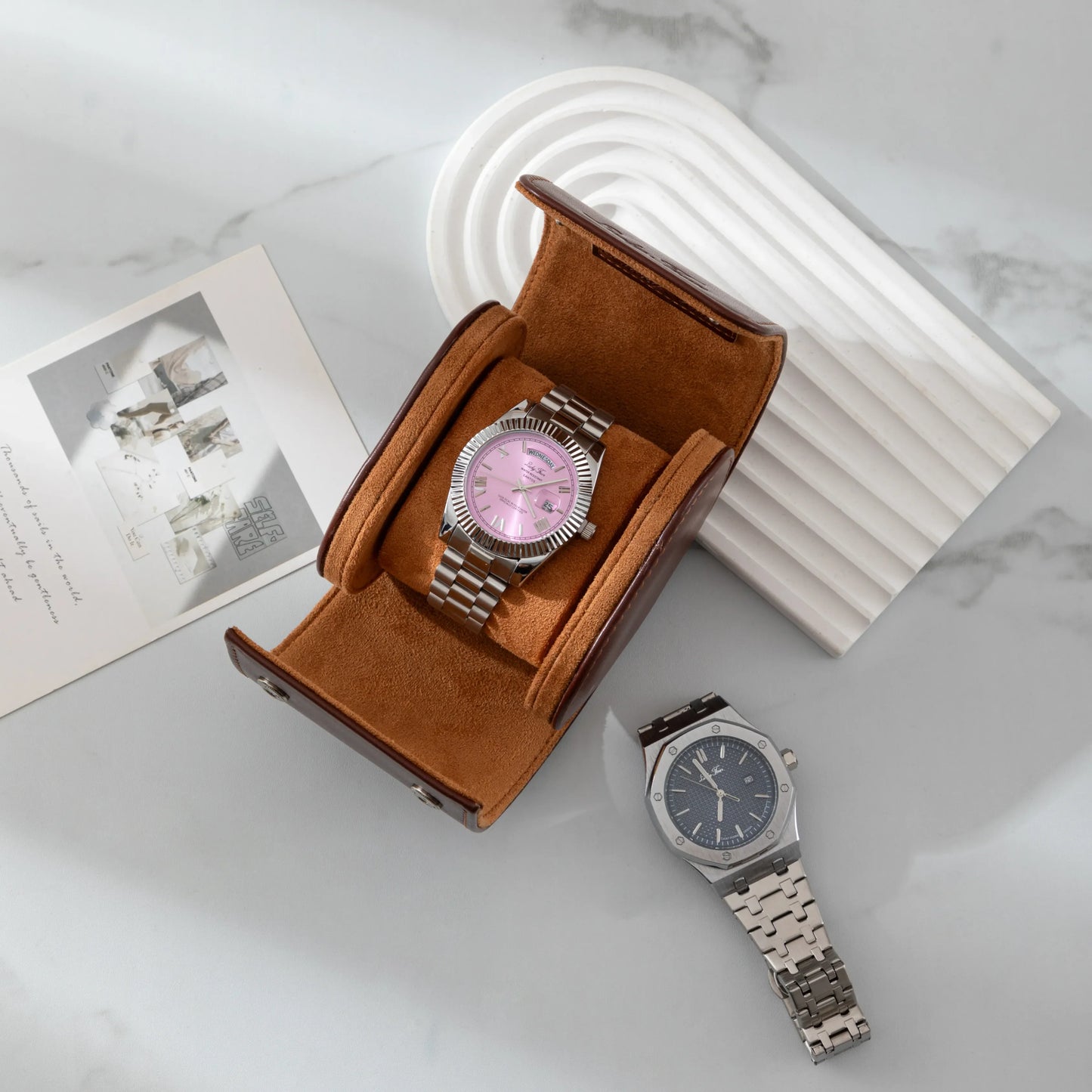 Premium Leather Watch Roll
