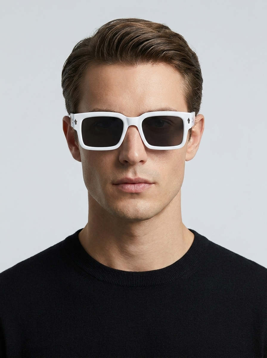 White Marceau Glasses