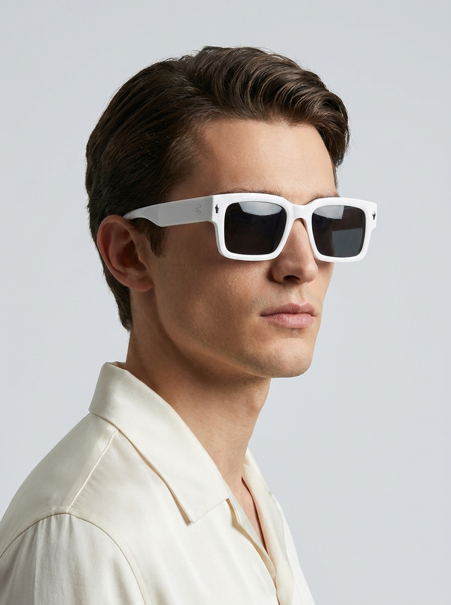 White Marceau Glasses