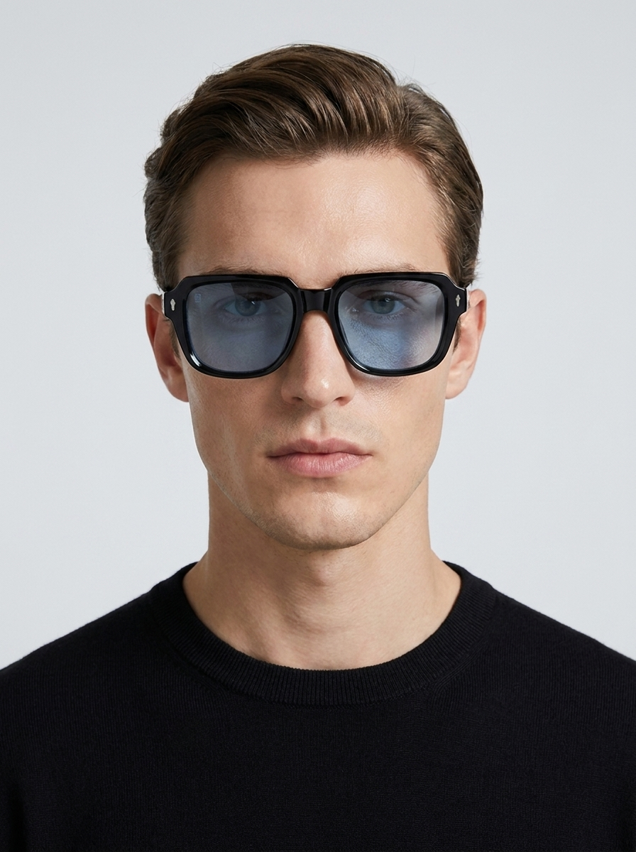 Black & Azure Odéon Glasses