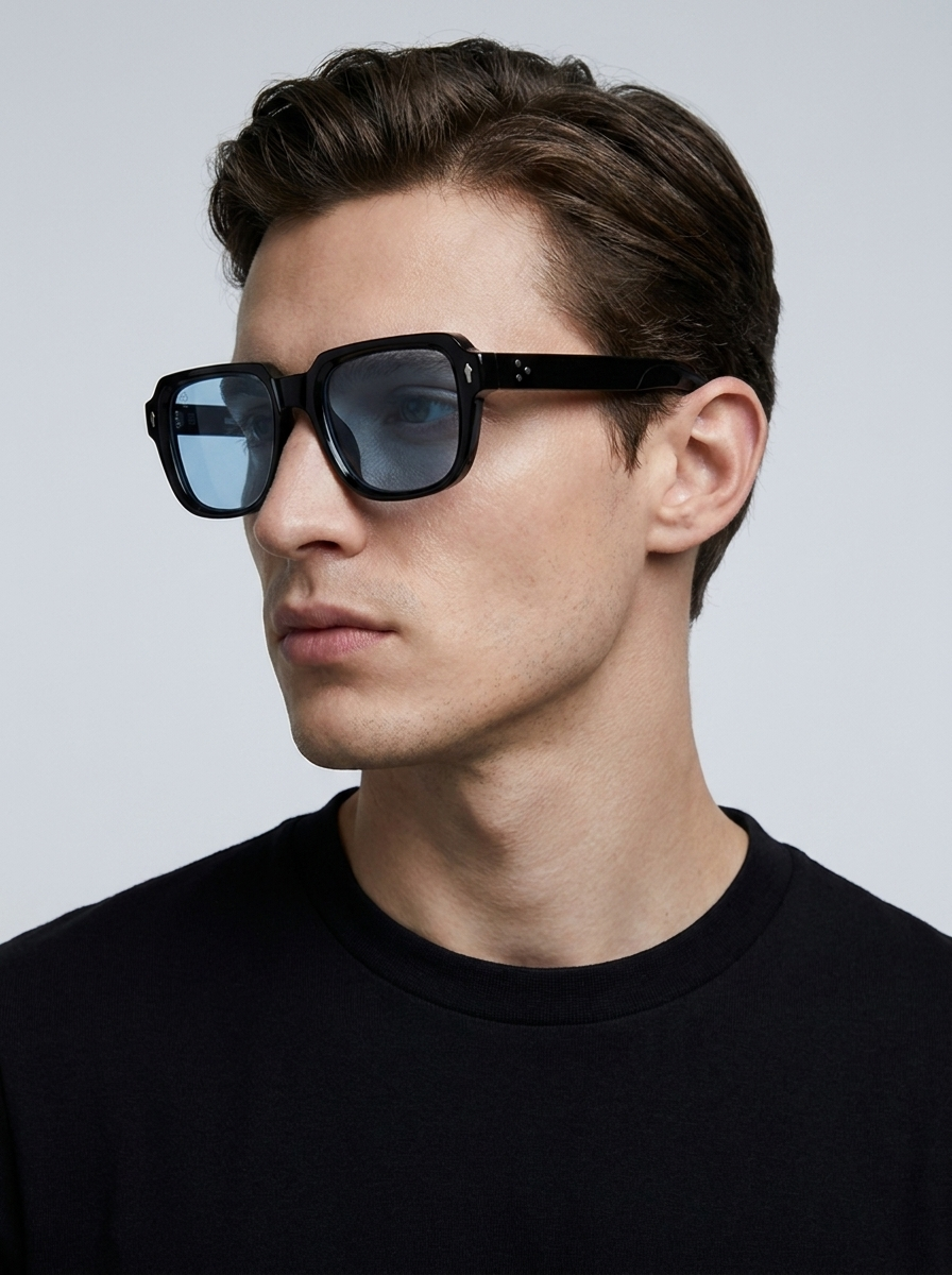 Black & Azure Odéon Glasses