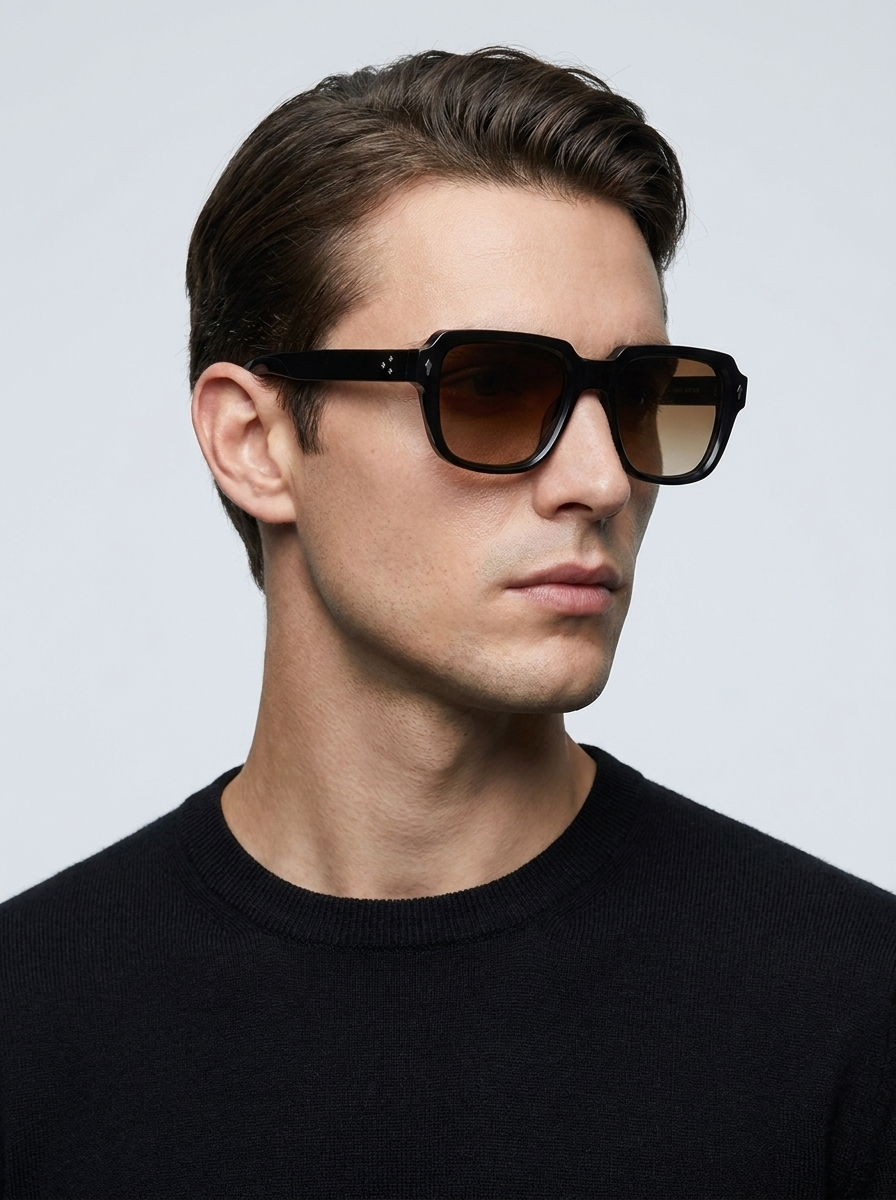 Black & Cognac Odéon Glasses